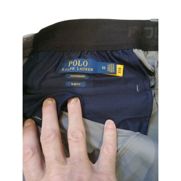 NWT Polo Ralph Lauren Performance Mens 33X32 Pants Stretch Waist Flat Front Gray - Picture 4 of 8